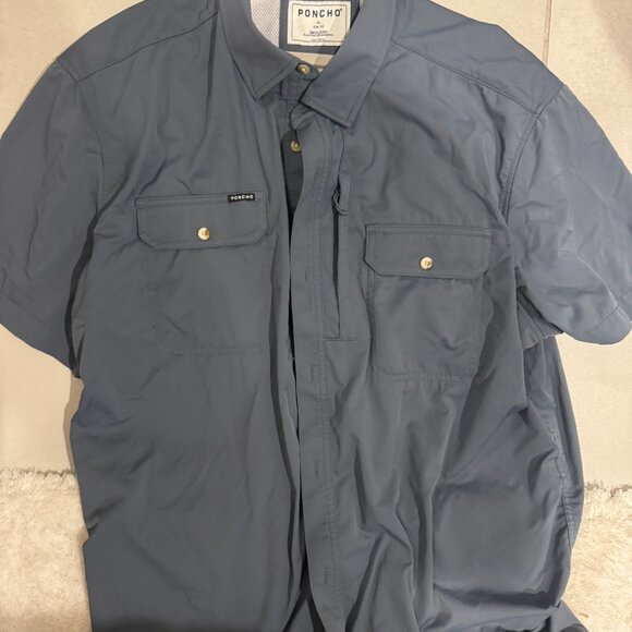 Poncho "The Ahi" button up short sleeve - Picture 2 of 4